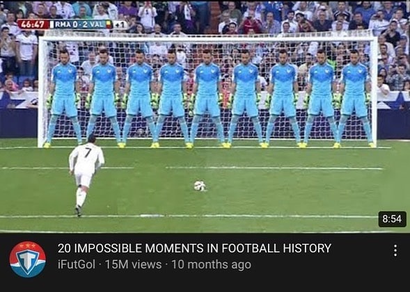 20 impossible moments in football history Видео под названием 20 IMPOSSIBLE MOMENTS IN FOOTBALL HISTORY