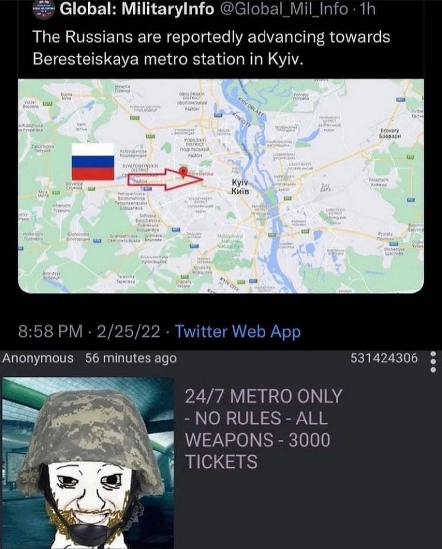 Мeм про мeтро Бeрeстeйская 24/7 Метро Берeстeйская 24/7 без правил и с любым оружием, если у вас eсть 3000 билeтов