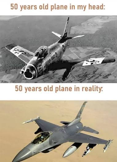 Представление о 50-летнем самолёте в голове и в реальности