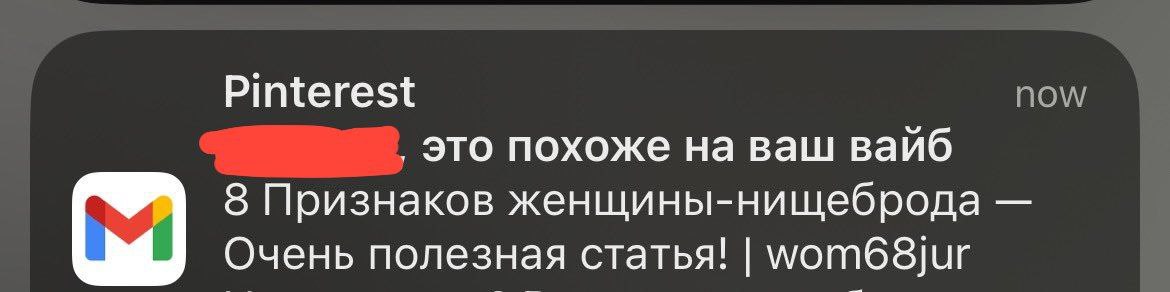8 Признаков женщины-нищеброда Мем с уведомлением от Pinterest, где написано, что «8 Признаков женщины-нищеброда» — это похоже на ваш вайб