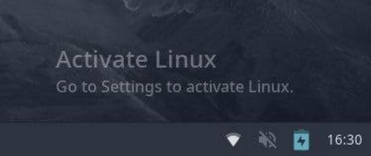 Activate Linux Уведомление об активации Linux
