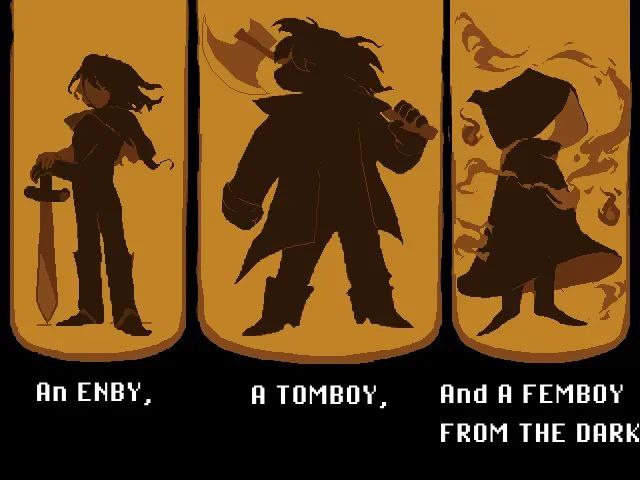 An ENBY, A TOMBOY, And A FEMBOY FROM THE DARK An ENBY, A TOMBOY, And A FEMBOY FROM THE DARK