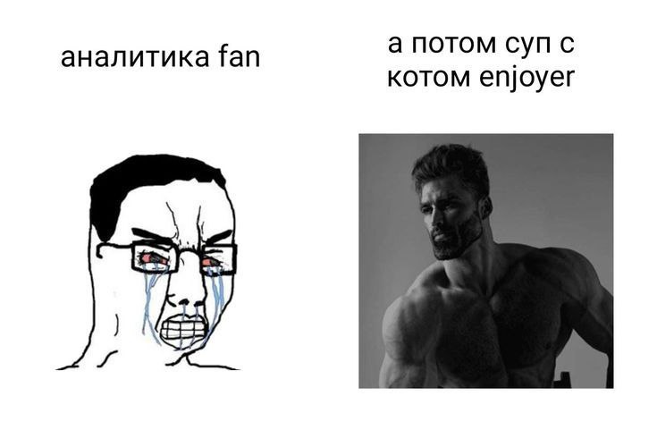 аналитика fan а потом суп с котом enjoyer Мем про "аналитика fan" и "а потом суп с котом enjoyer"