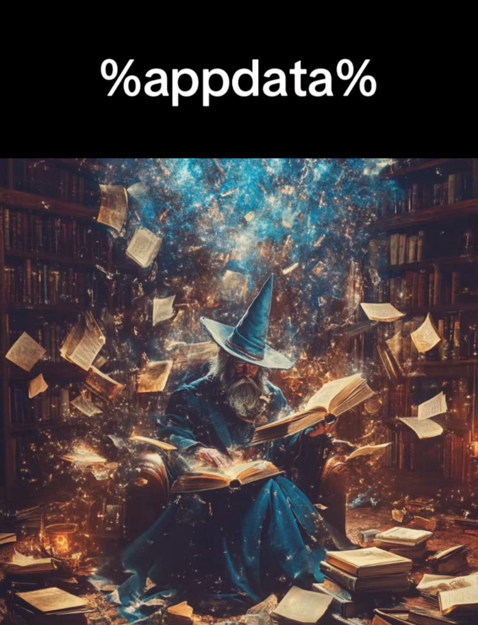 AppData волшебник Мем с волшебником и %appdata%