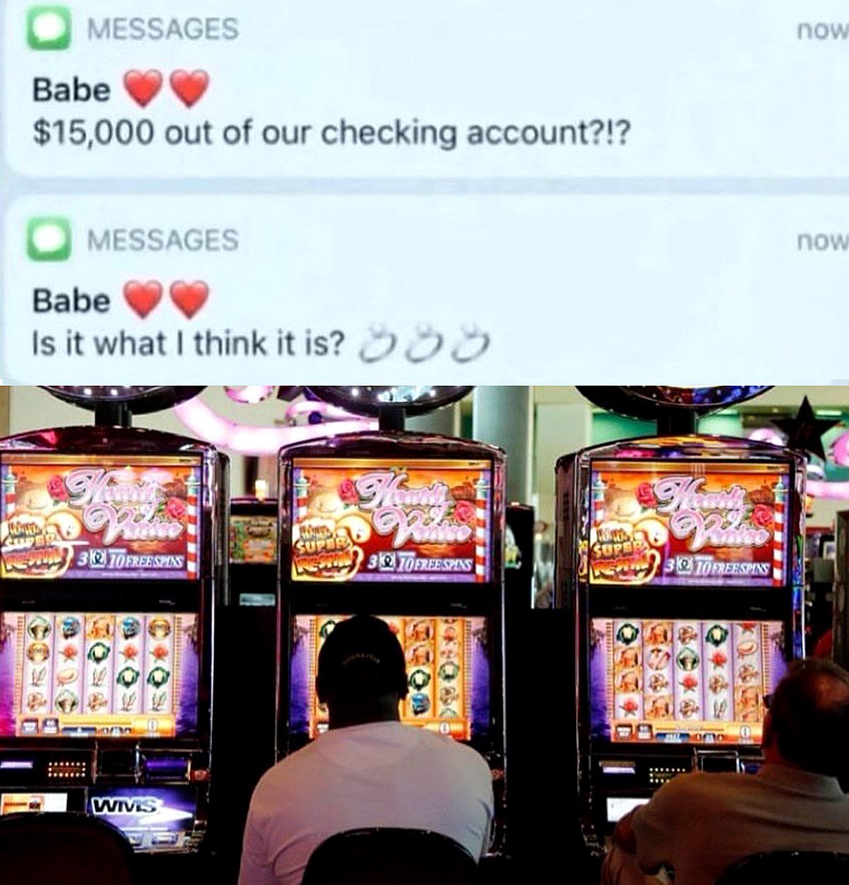Babe $15,000 out of our checking account Мем про 15 000 долларов, которые исчезли со счета, пока девушка ждет предложение