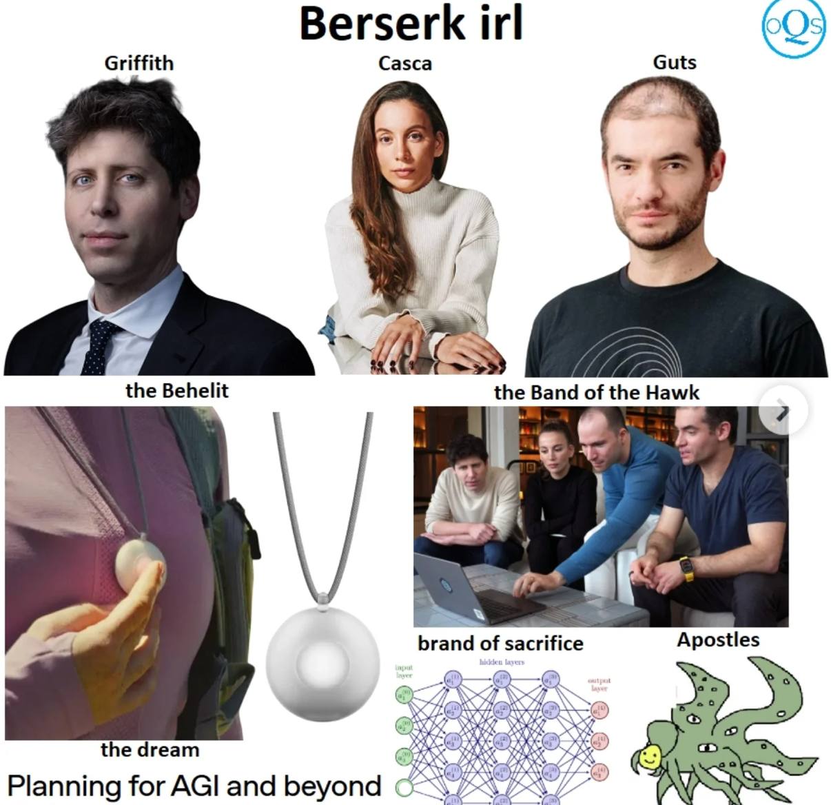 Berserk irl Мем Berserk irl, сравнивающий персонажей аниме и понятия из вселенной «Берсерка» с реальными людьми и предметами.