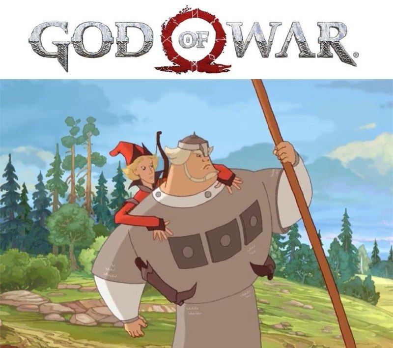 Алеша Попович: God of War Богатырь Алеша Попович и Тугарин Змей в стиле игры God of War