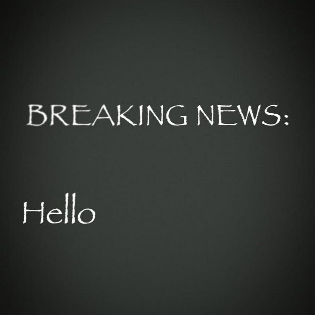 Breaking news: Hello Мем с надписью «BREAKING NEWS: Hello» на тёмном фоне