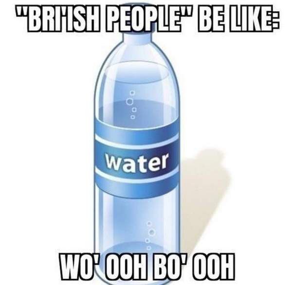 Британцы и слово Water Британцы произносят «Water» как «Wo’ ooh bo’ ooh»