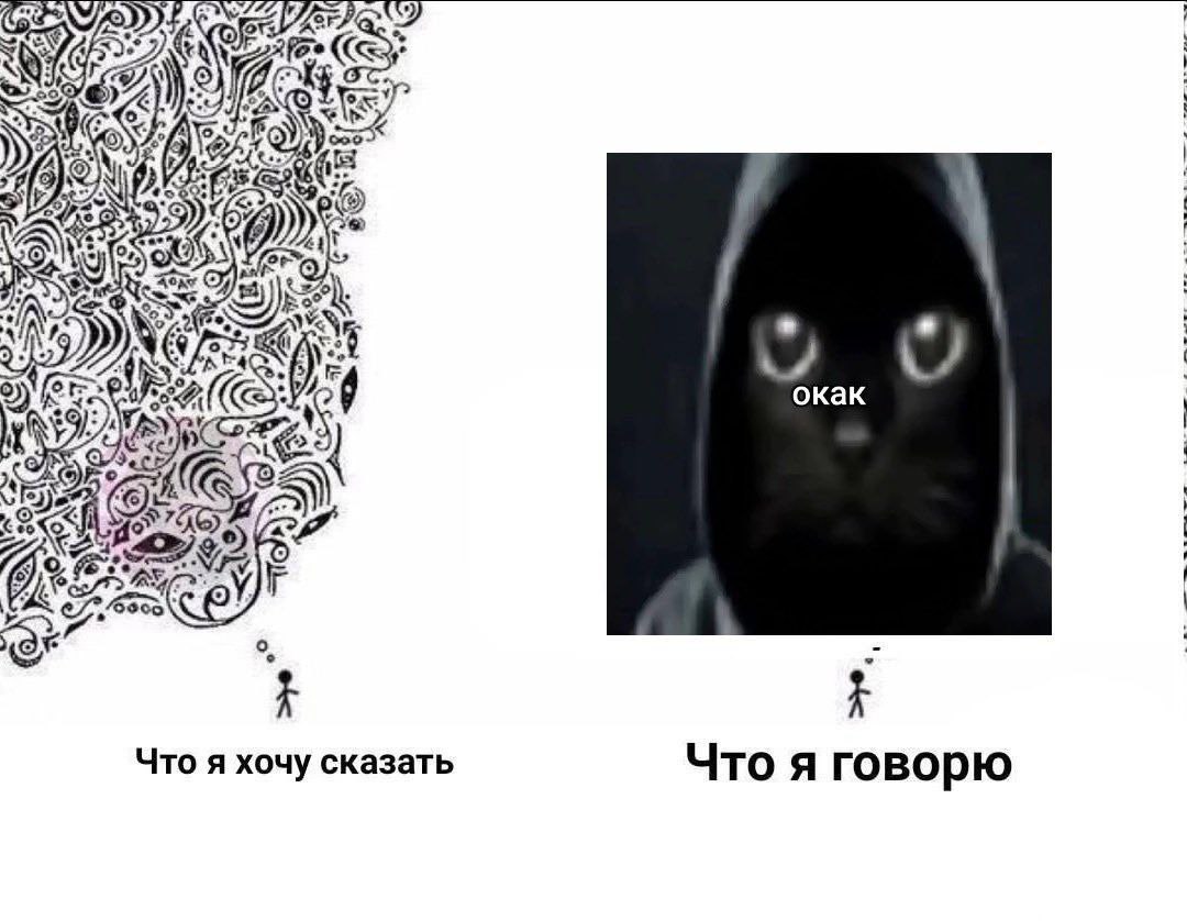 Что я хочу сказать и что я говорю Мем про разницу между тем, что я хочу сказать, и что я говорю на самом деле