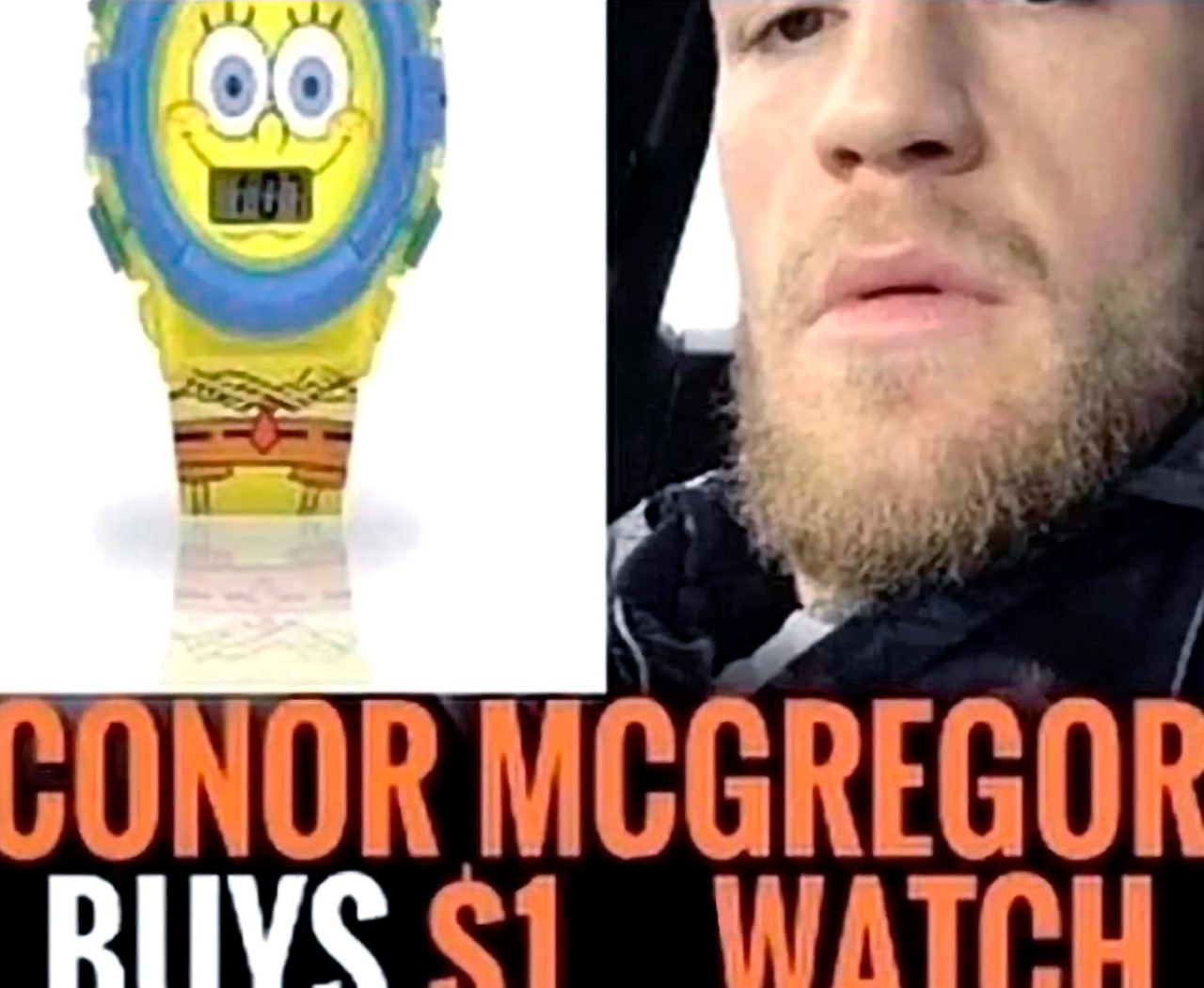 Conor McGregor buys $1 watch Conor McGregor buys $1 watch, часы Губка Боб
