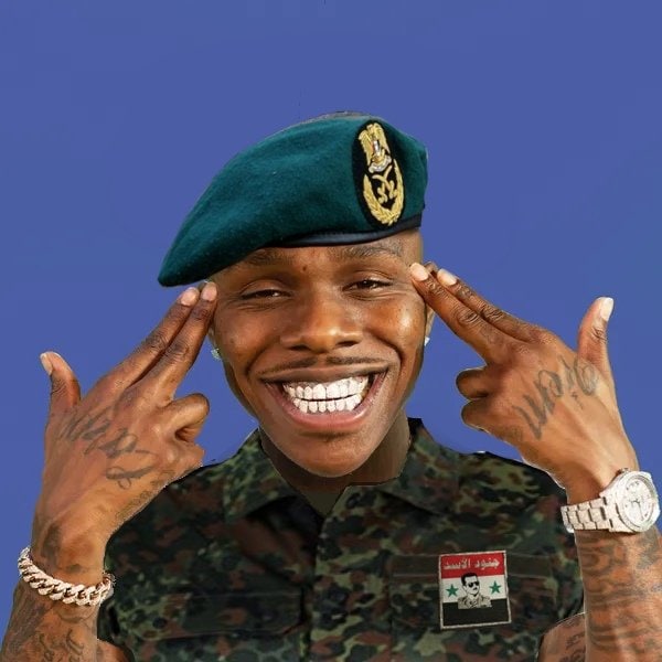 DaBaby в военной форме сирийской армии Мем с DaBaby в военной форме сирийской армии