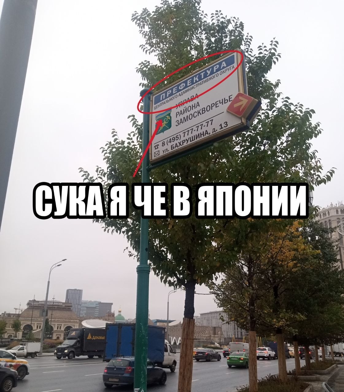Московская табличка «Префектура» и «Управа» показалась похожей на японскую вывеску: «Сука я чё в Японии».