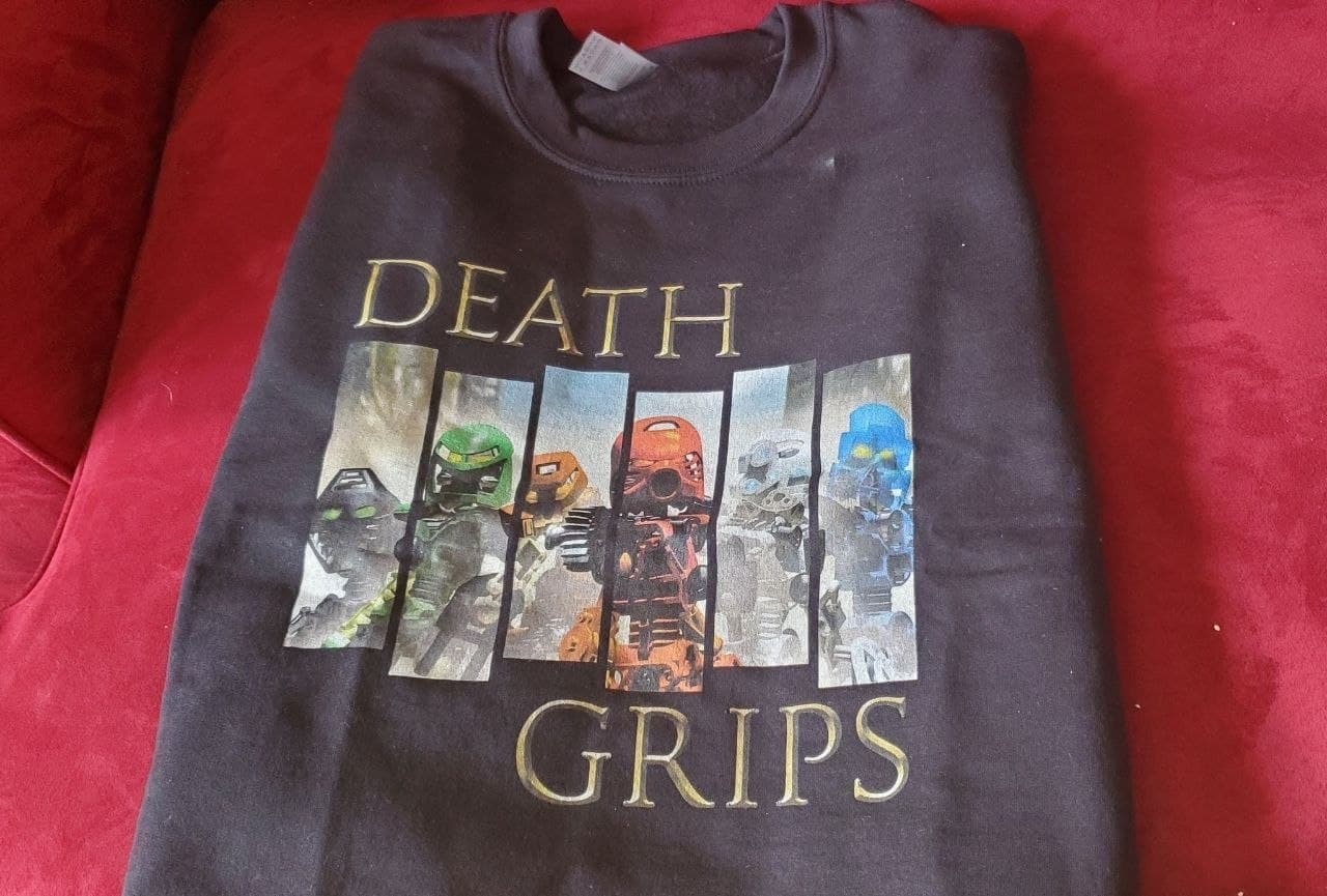 Death Grips Bionicle Черная толстовка с принтом Death Grips и персонажами Bionicle