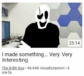 Гастер из Deltarune с загадочным выражением лица и подписью «I made something... Very Very Interesting» — «Я кое-что сделал... Очень-очень интересное».