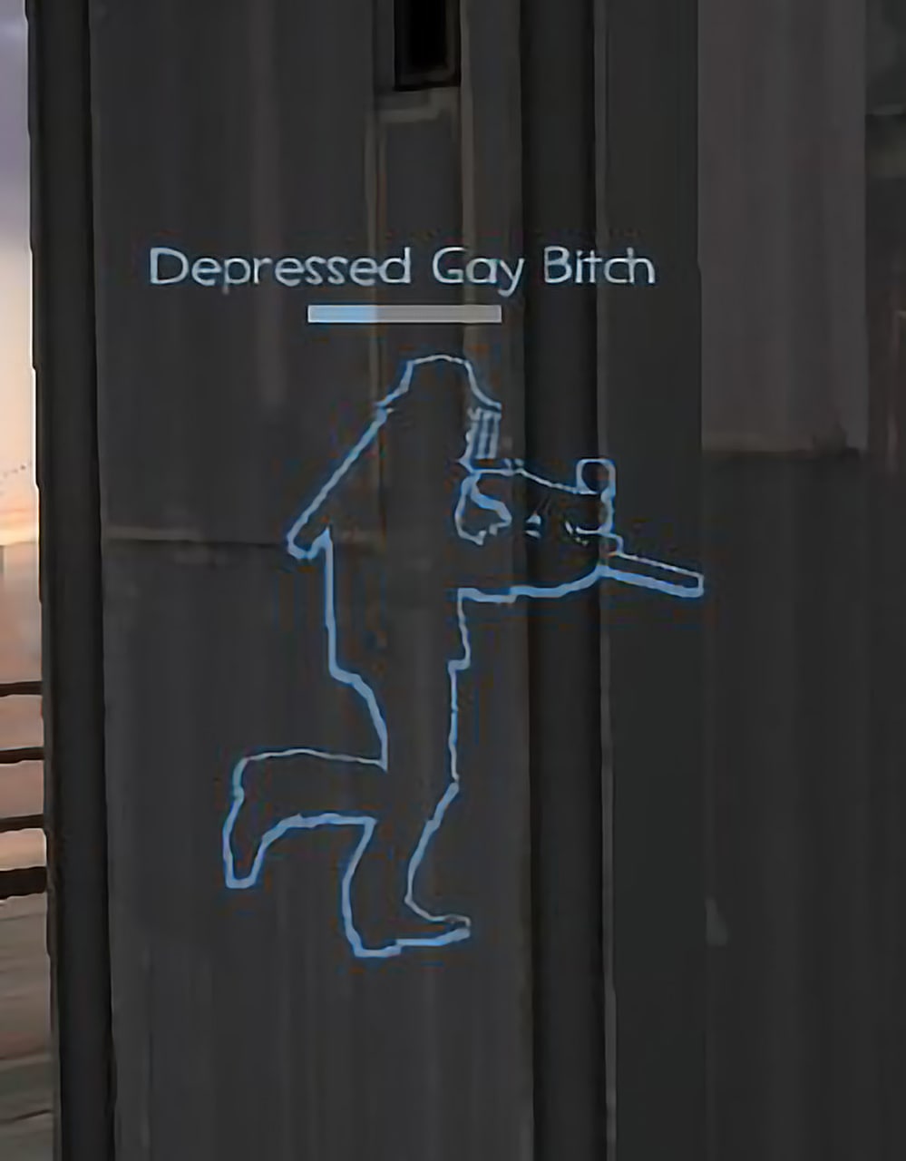 Depressed Gay Bitch Силуэт персонажа в видеоигре с ником Depressed Gay Bitch