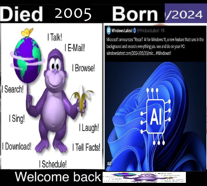 Died 2005, Born 2024: старый цифровой помощник возвращается в виде Recall AI для Windows 11