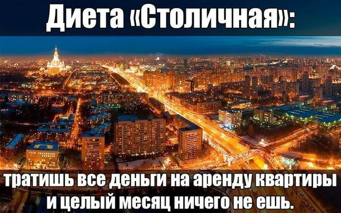 Диета «Столичная» Мем "Диета «Столичная»": тратишь все деньги на аренду квартиры и целый месяц ничего не ешь
