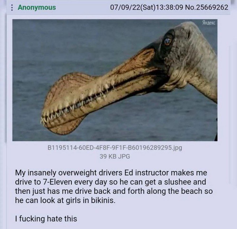 Динозавр на 4chan Мем с динозавром, опубликованный на 4chan.