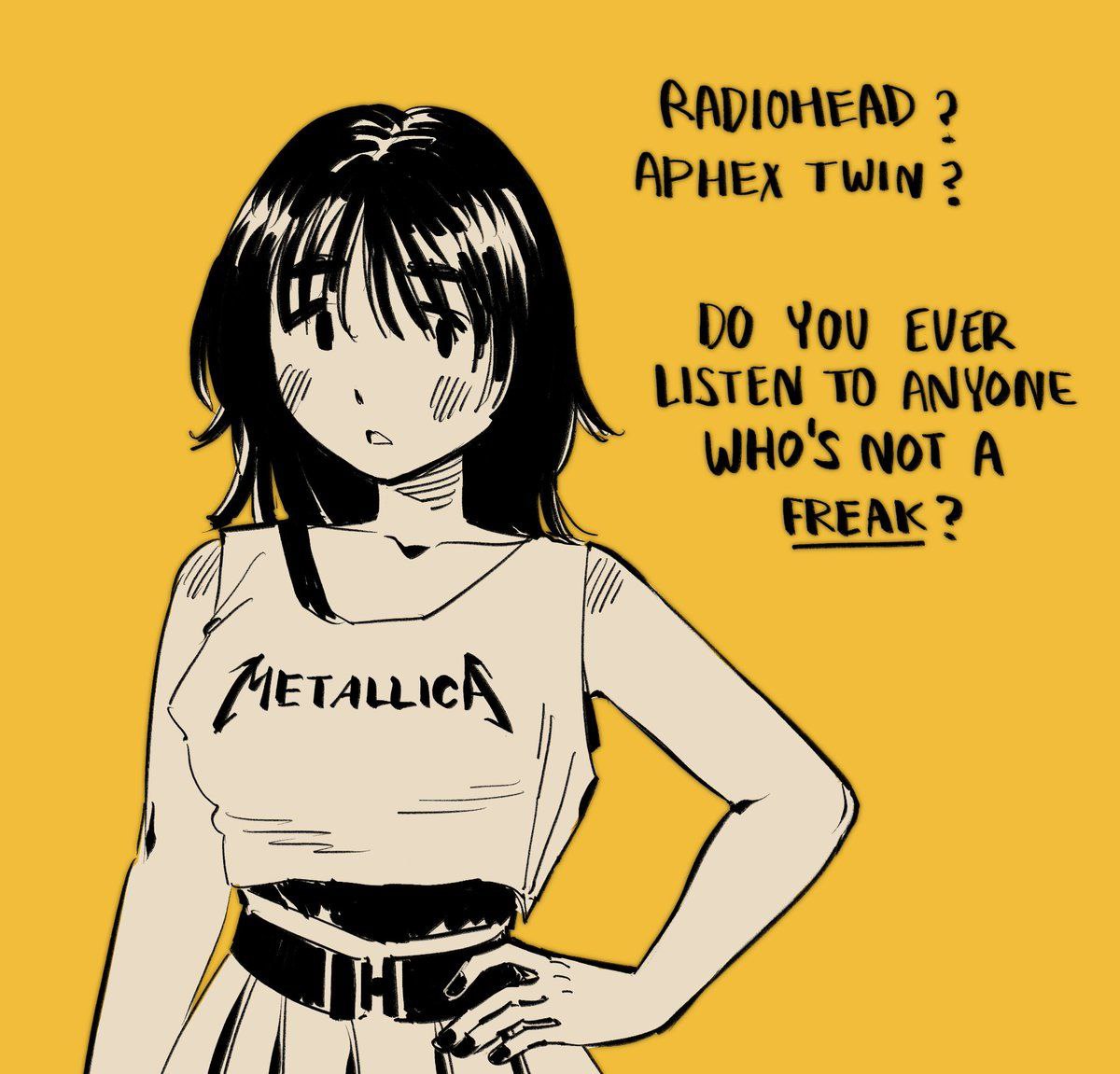 Девушка в майке Metallica спрашивает: ты вообще слушаешь кого-то, кто не фрик?