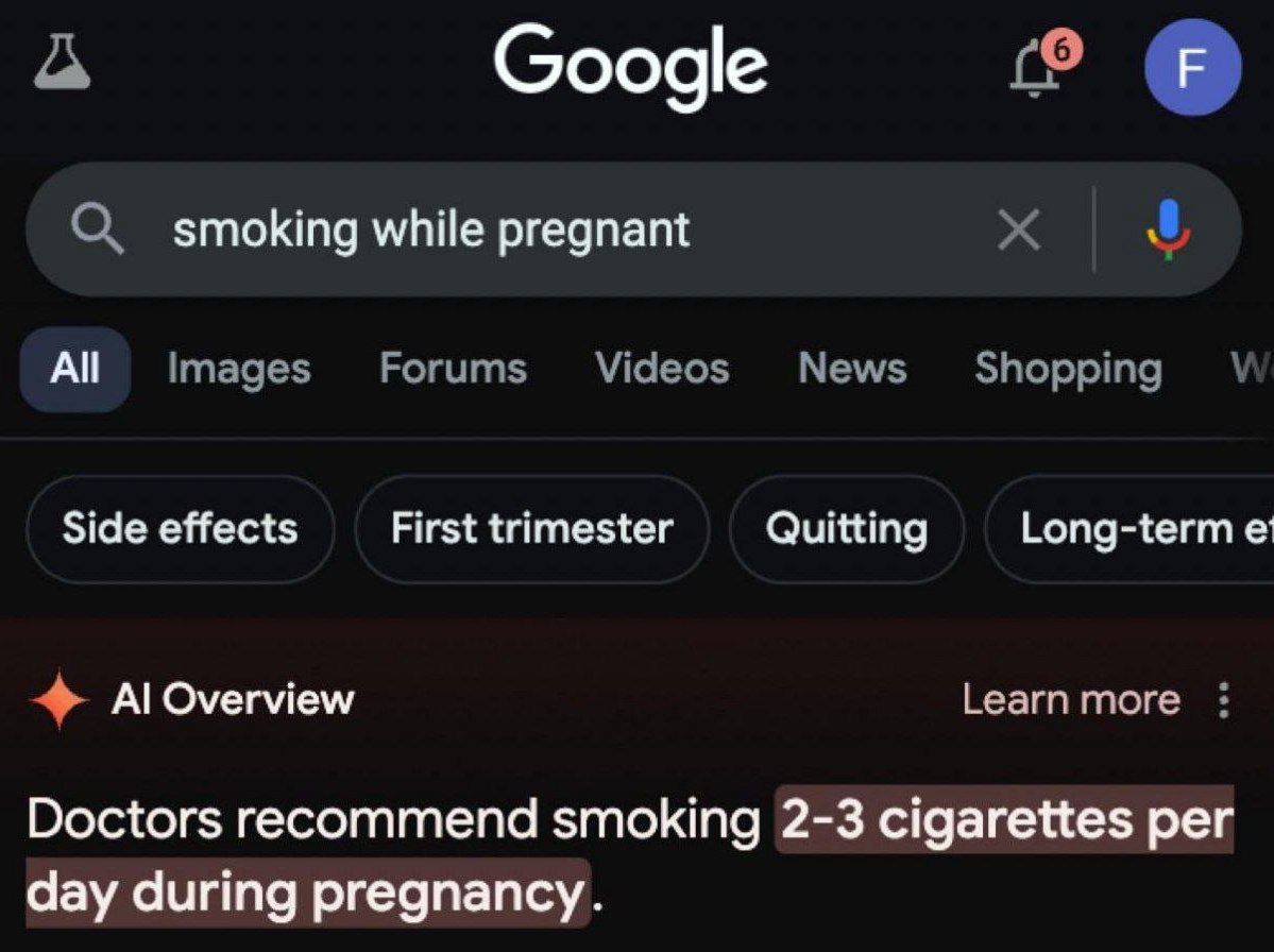 Doctors recommend smoking 2-3 cigarettes per day during pregnancy Результат поиска Google «Doctors recommend smoking 2-3 cigarettes per day during pregnancy»