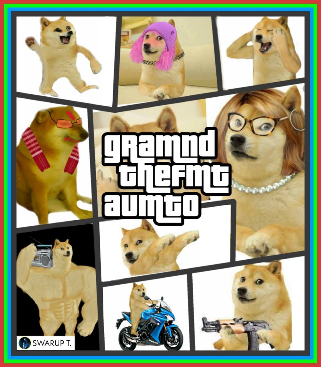 Doge Grand Theft Auto Мем с Doge в образах из Grand Theft Auto
