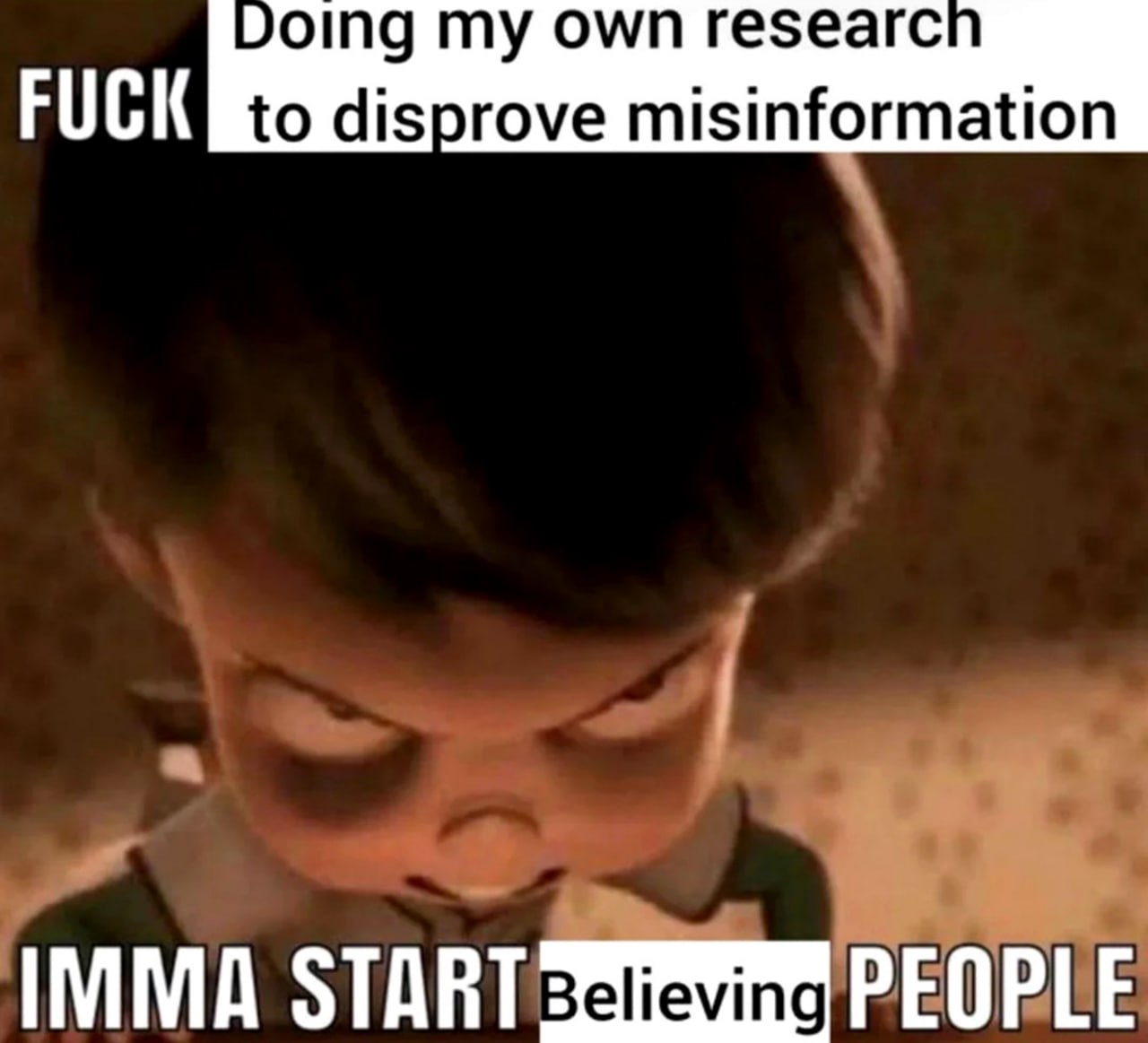 Doing my own research FUCK to disprove misinformation Уставший мальчик, который проводил исследование, чтобы опровергнуть дезинформацию и теперь начнет верить людям