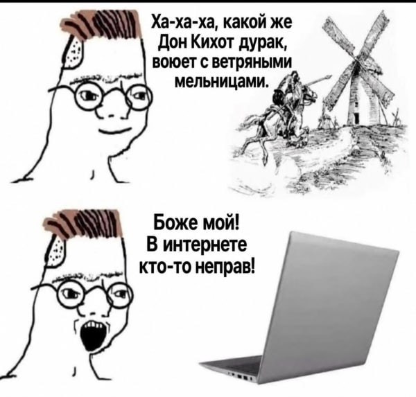 Война с ветряными мельницами и возмущение из-за чужого мнения в интернете