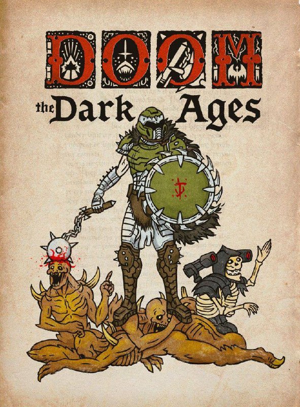 DOOM the Dark Ages Doom The Dark Ages: Палач Рока в средневековых доспехах попирает демонов