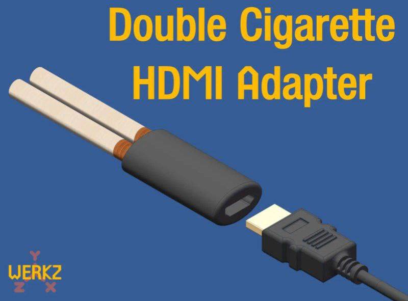 Double Cigarette HDMI Adapter Мем с двойным сигаретным HDMI адаптером