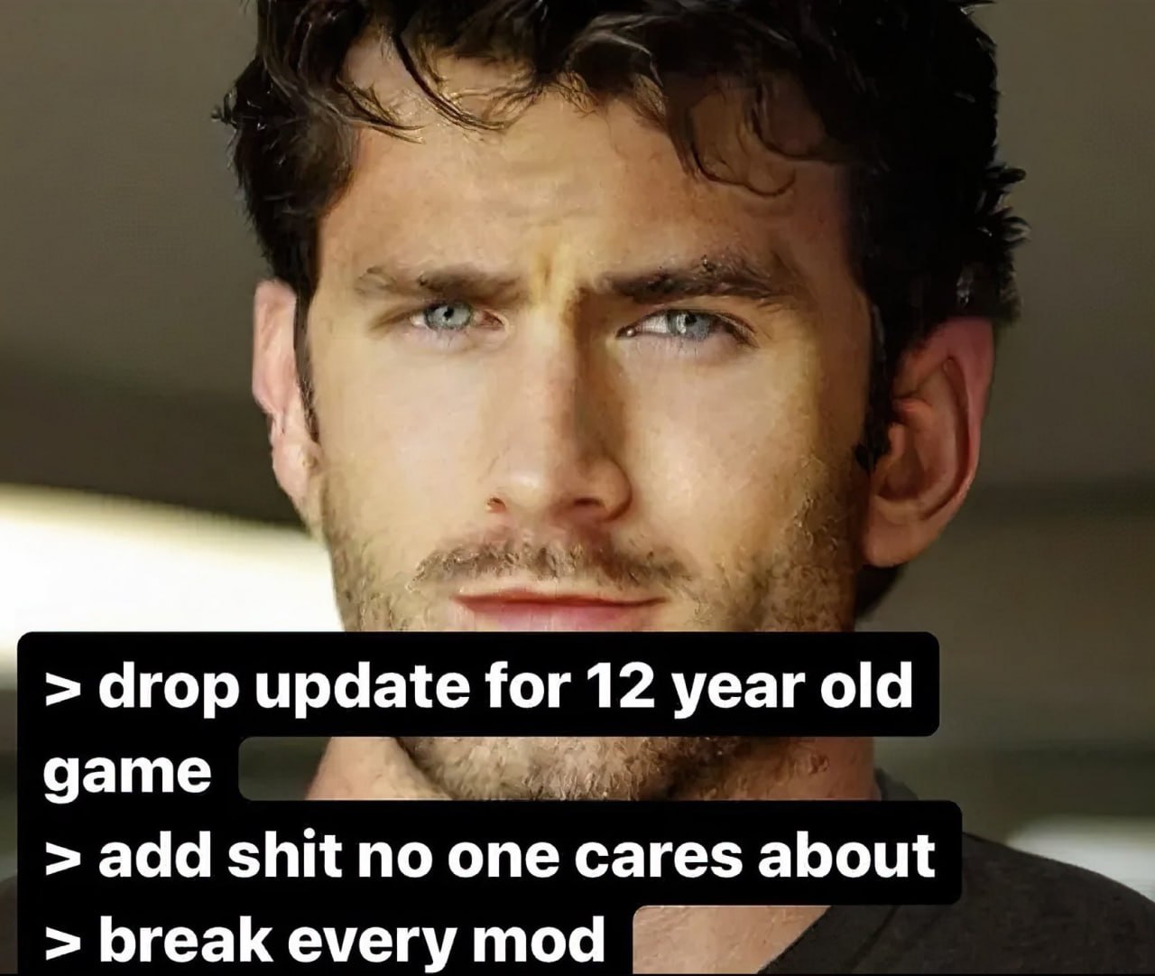 Drop update for 12 year old game Обновление игры 12-летней давности, которое ломает все моды