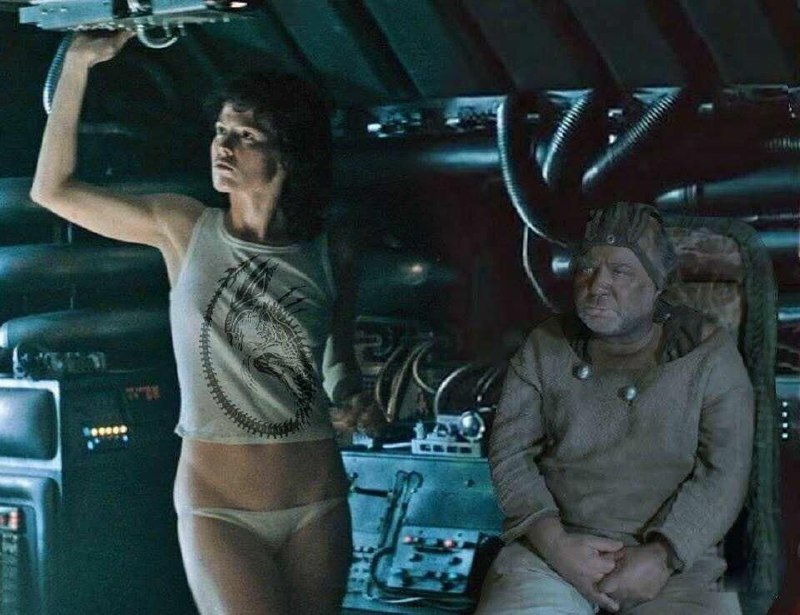 Эллен Рипли и Деннис Паркер Эллен Рипли и Деннис Паркер в фильме «Чужой»