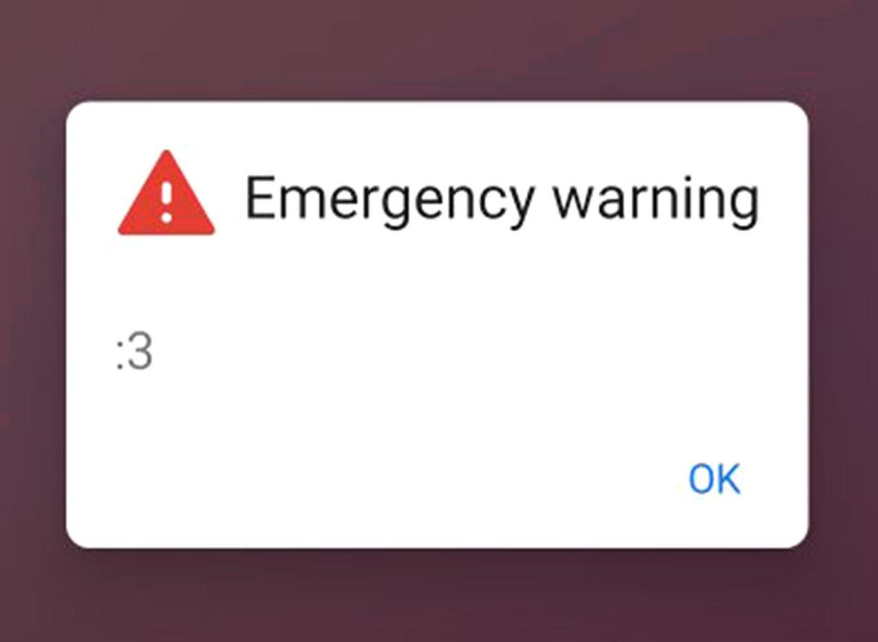 Emergency warning :3 Мем с экстренным предупреждением и смайликом :3