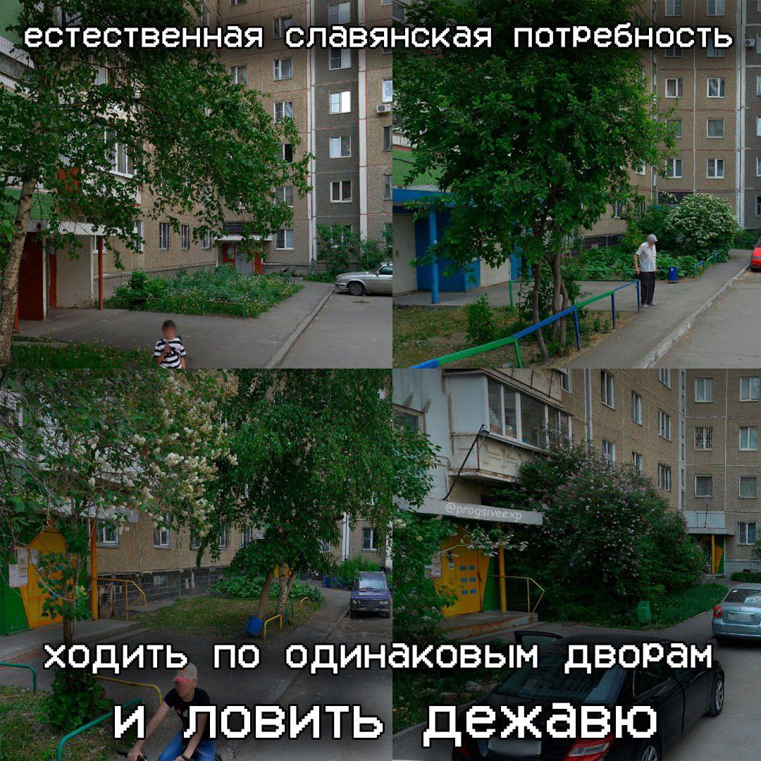 Естественная славянская потребность Мем "Естественная славянская потребность" о типовых дворах