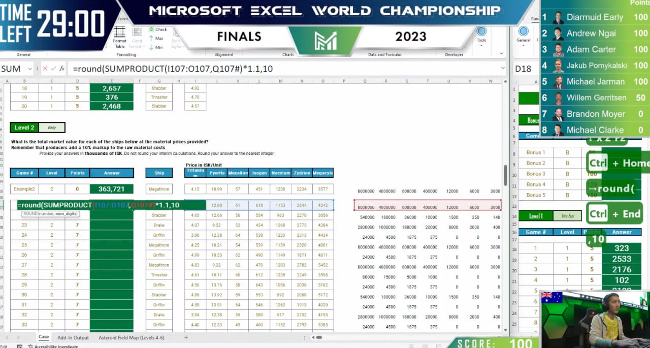 Чемпионат мира по Microsoft Excel Microsoft Excel World Championship: Финалы 2023 года