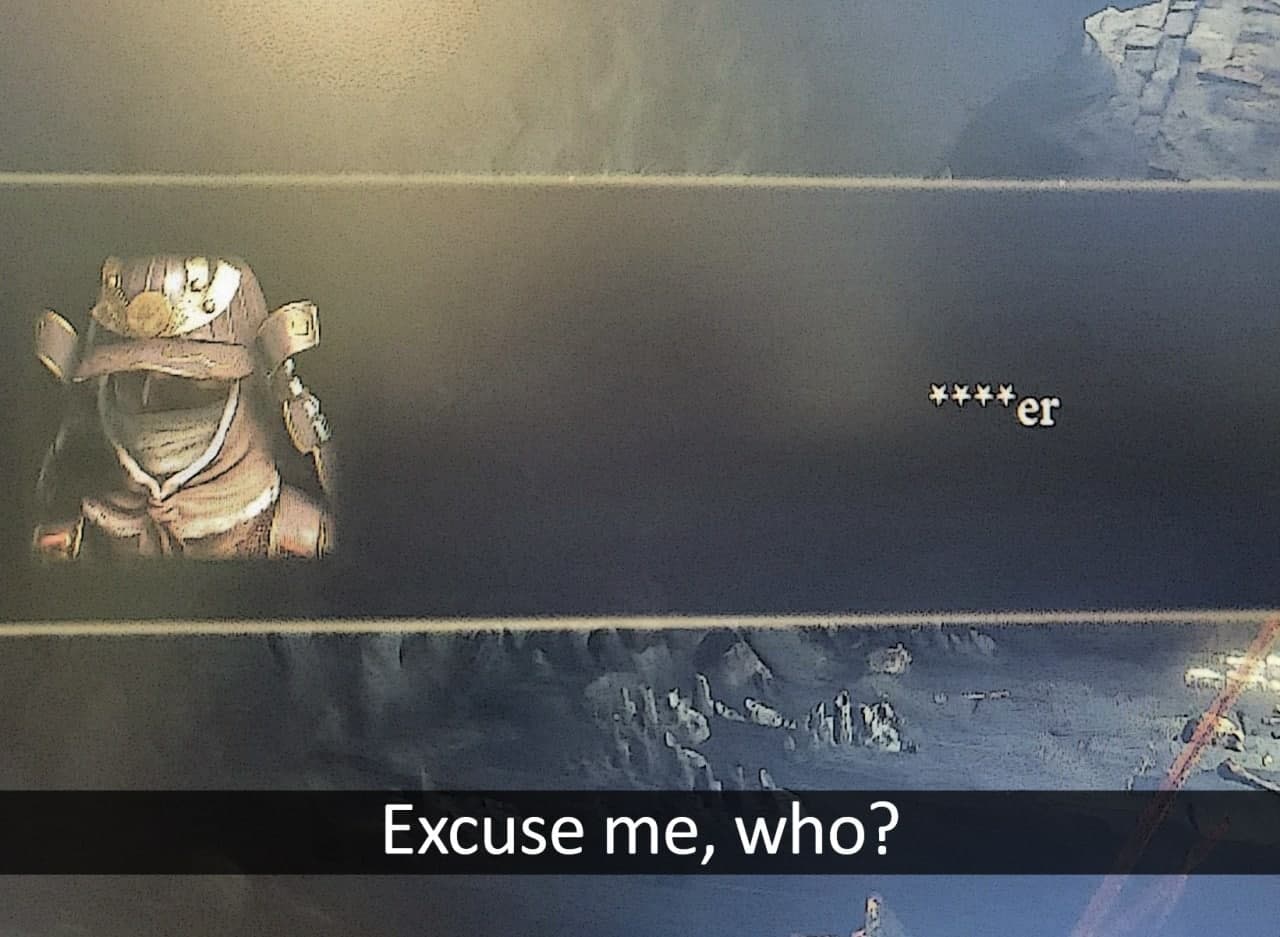 Excuse me, who? Мем "Excuse me, who?" со скрытым ругательством и самураем