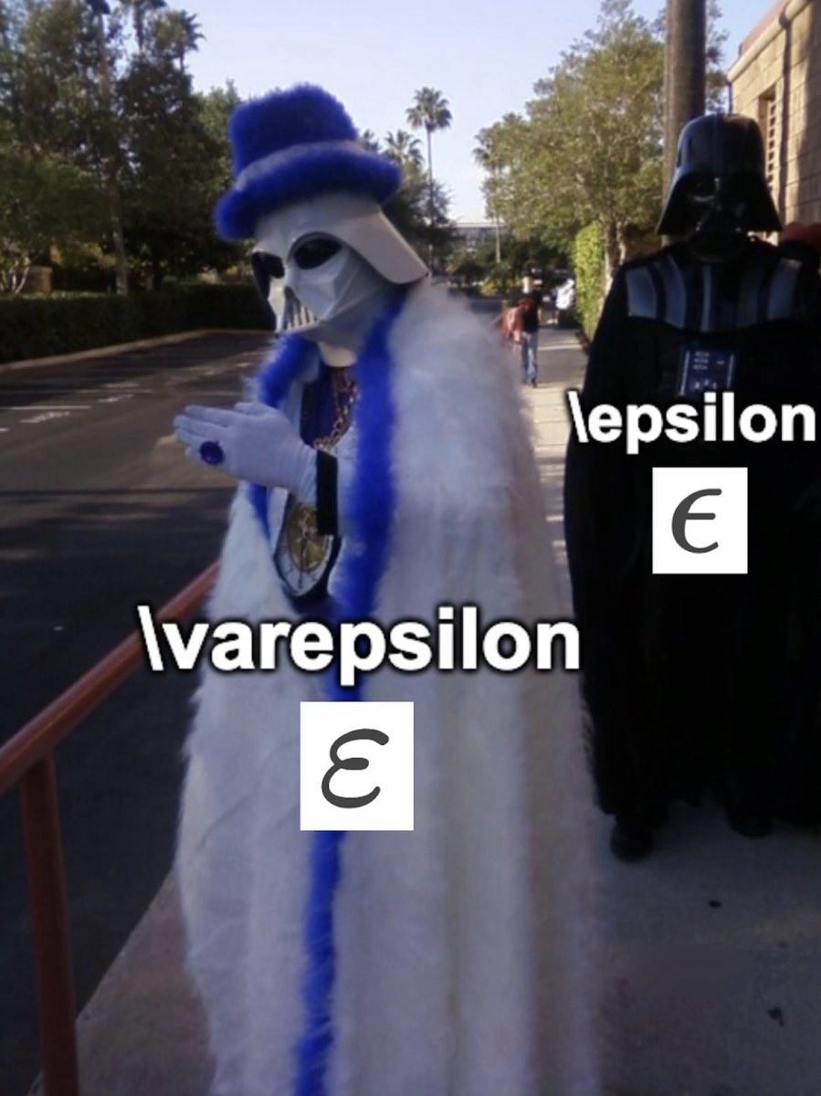 Дарт Вейдер в белой шубе \varepsilon и \varepilon Дарт Вейдеры в разных костюмах с надписями \varepsilon и \varepilon
