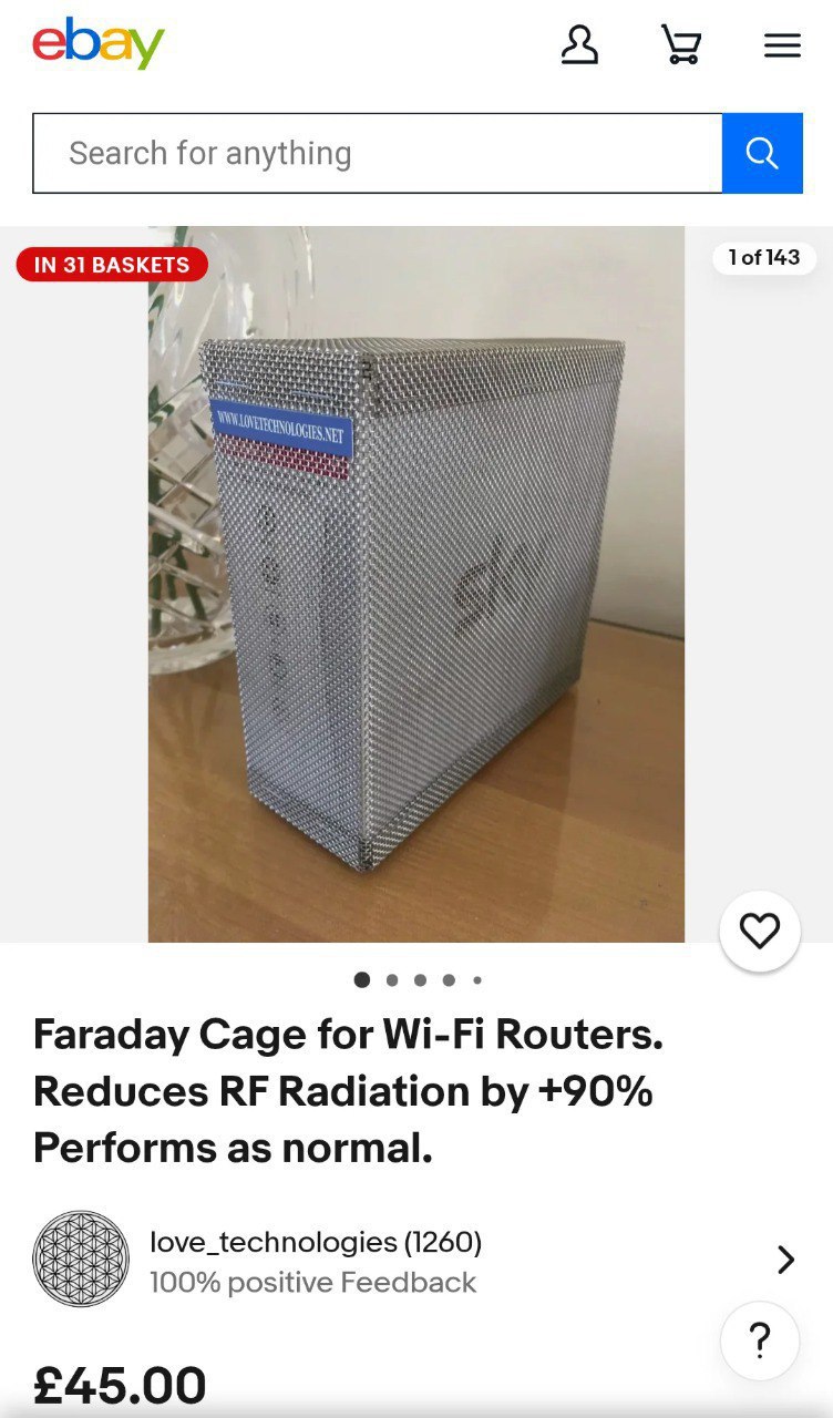 Faraday Cage for Wi-Fi Routers Клетка Фарадея для Wi-Fi роутеров на eBay