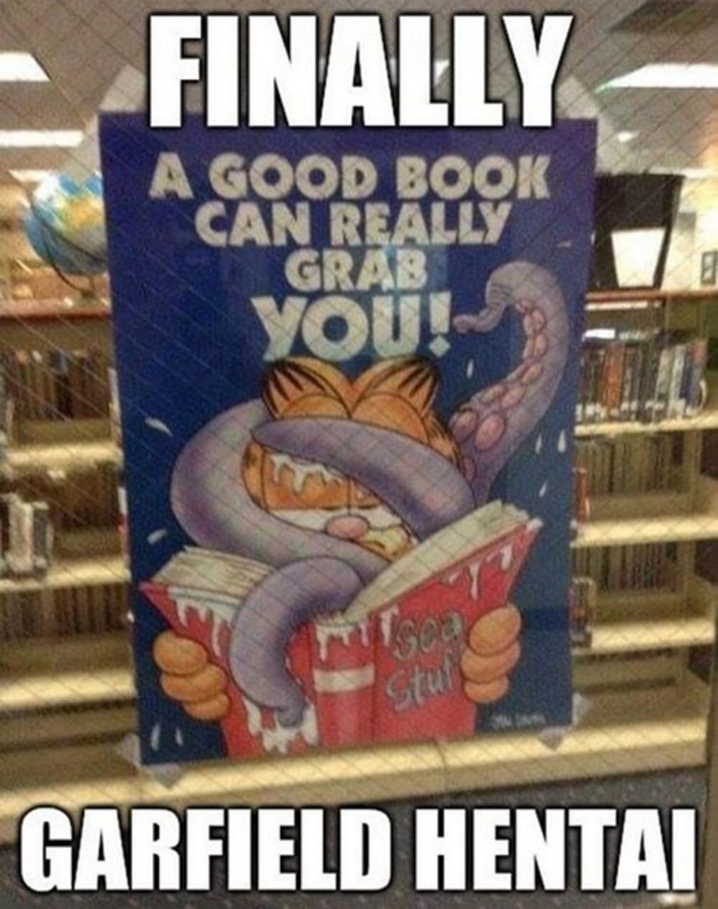 Finally Garfield hentai Мем Finally Garfield hentai с Гарфилдом и щупальцами