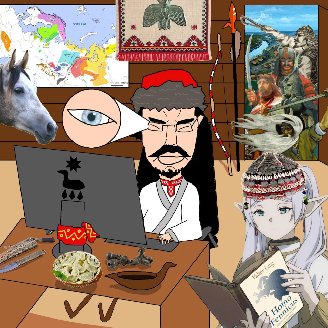 Финно-угор Финно-угорский домер и эльфийка