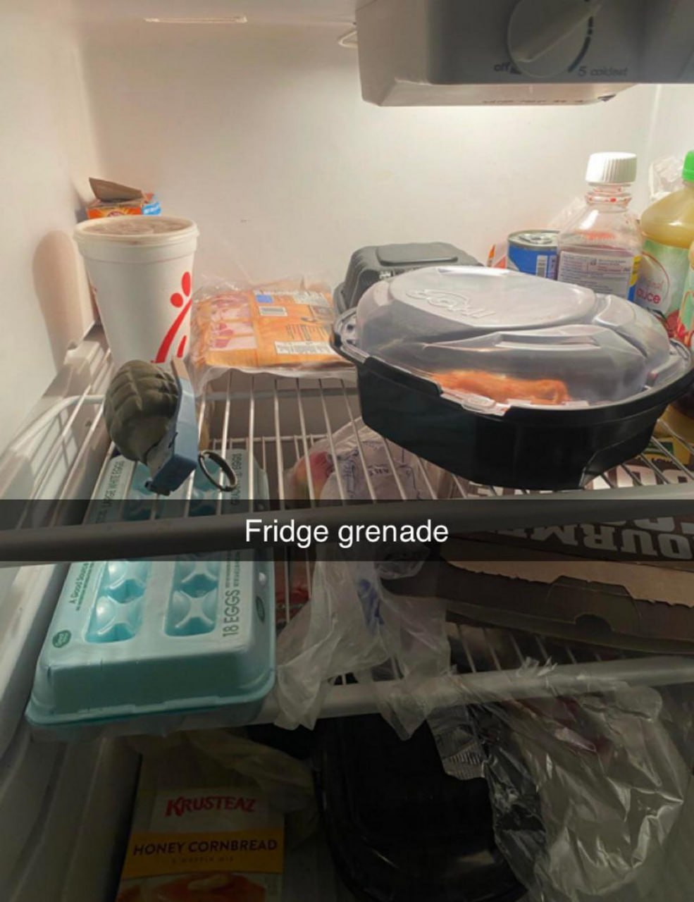 Fridge grenade Граната в холодильнике