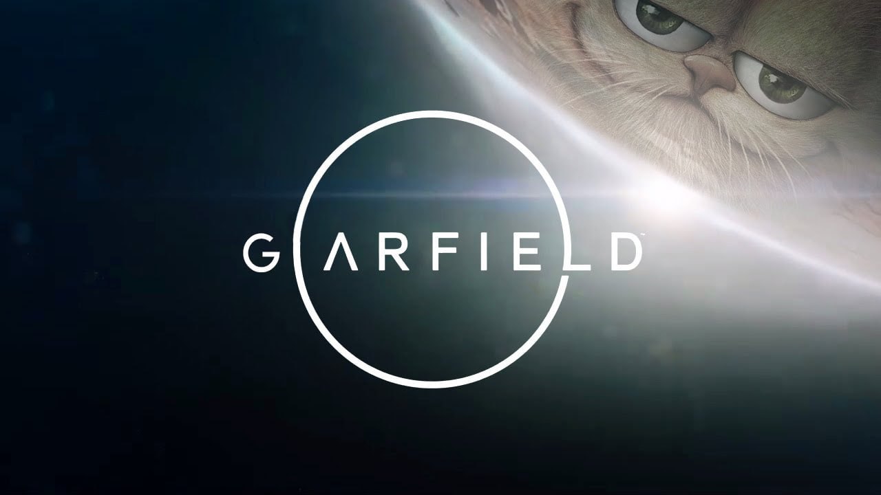 Гарфилд на логотипе Starfield Мем с Гарфилдом, пародирующий логотип Bethesda Starfield.