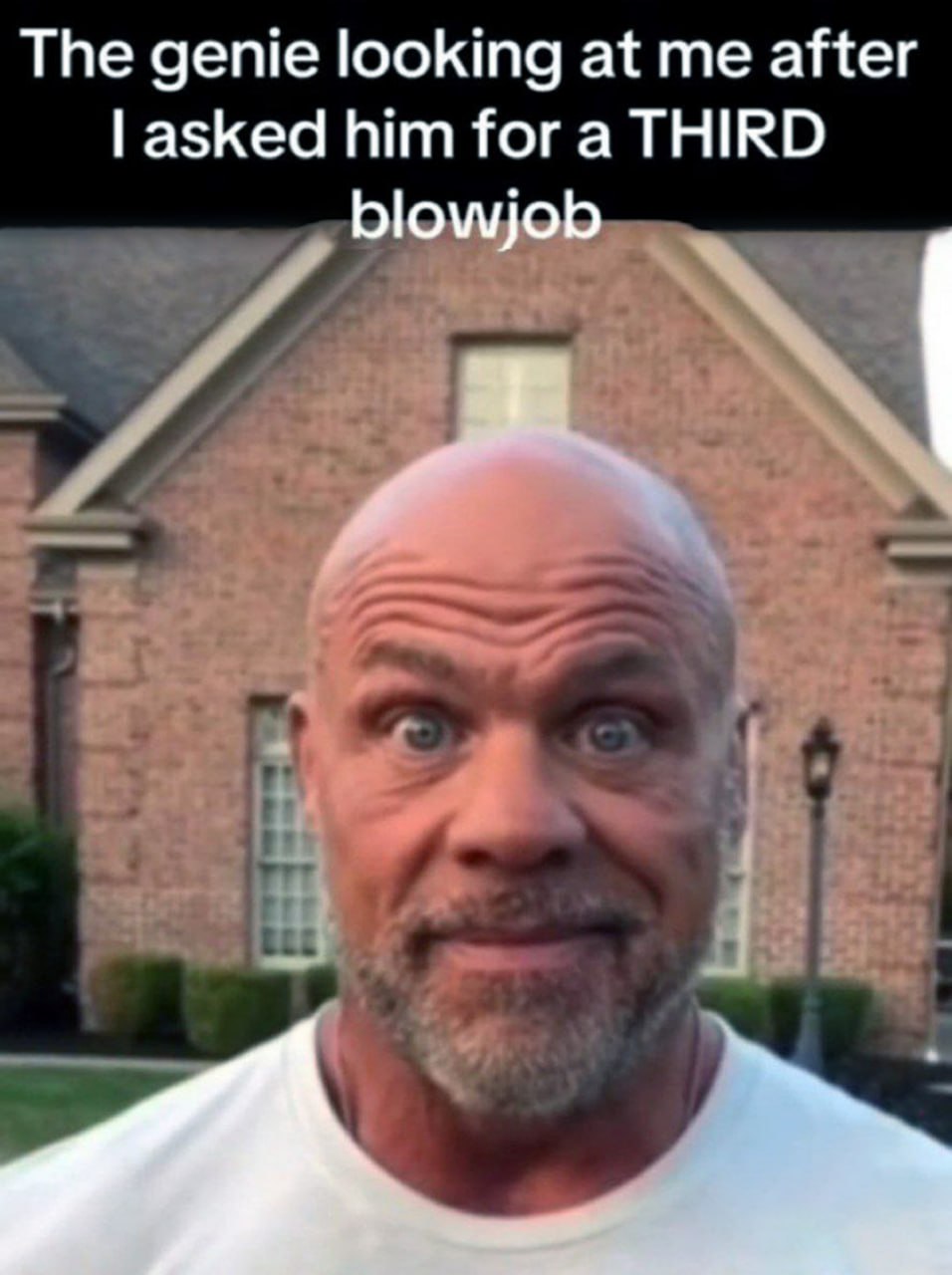 Джин смотрит на меня после того, как я попросил его о ТРЕТЬЕМ blowjob Джин смотрит на меня после того, как я попросил его о третьем blowjob