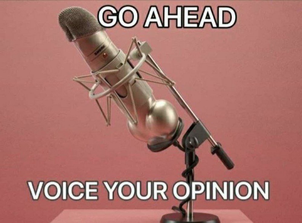 Микрофон яички Микрофон в форме яиц с надписью «Go ahead, voice your opinion»
