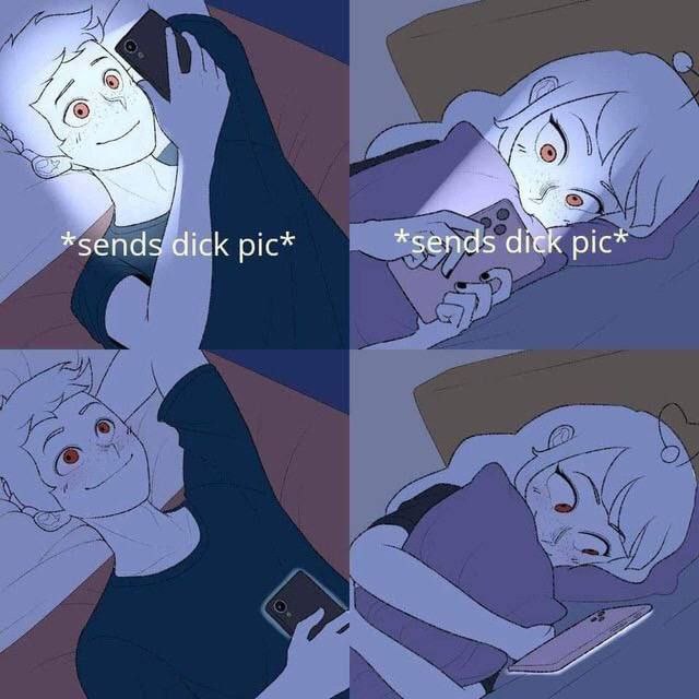 Парень отправляет дикпик Мем, где парень отправляет дикпик, а девушка отреагировала так, как будто ей не понравилось