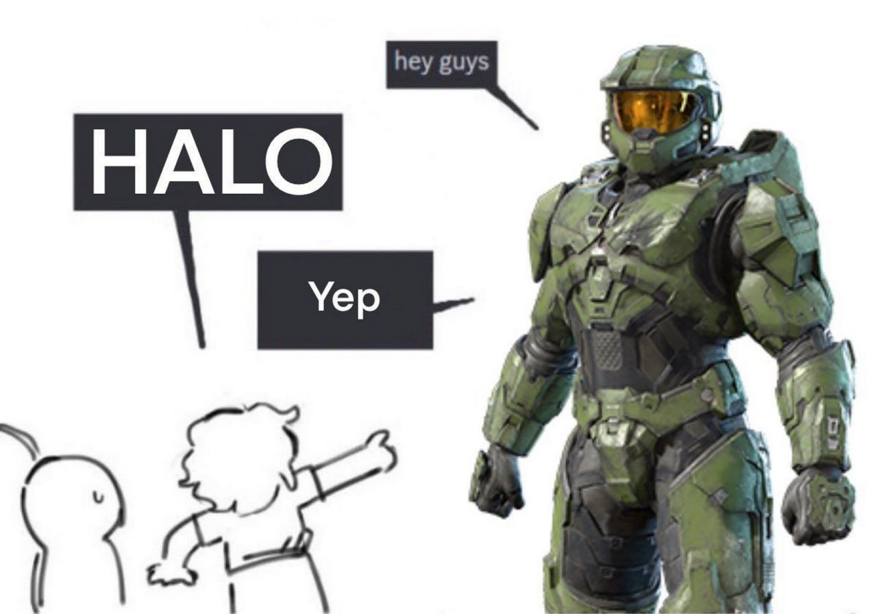 Halo. Yep Мем с персонажем из игры Halo, отвечающим на вопрос