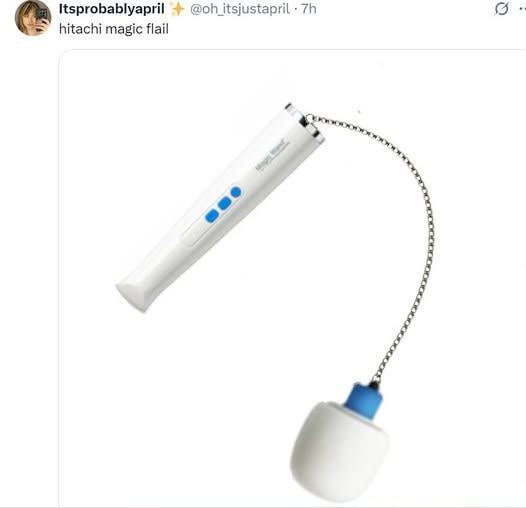 Hitachi magic flail Мем про массажер Hitachi, превращенный в цеп