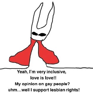 Hornet заявляет, что он очень inclusive, что love is love и поддерживает права лесбиянок
