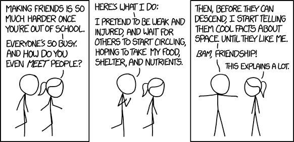 Making friends is so much harder Как заводить друзей по версии XKCD