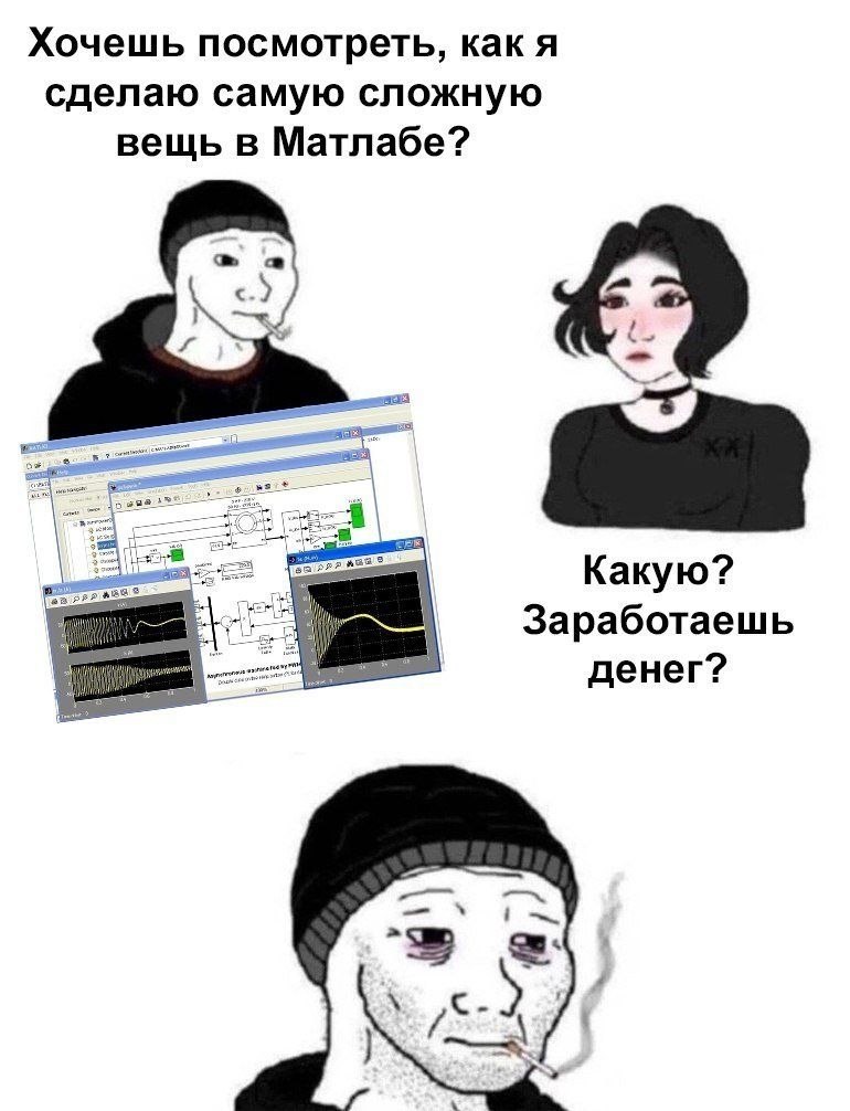Парень в MATLAB хвастается сложной задачей, а в ответ слышит вопрос: «Заработаешь денег?»